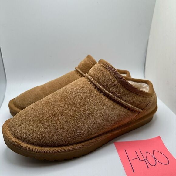 CUSHIONAIRE Women's Faux Shearling Genuine Suede cozy mule slippers +Memory Foam - Picture 3 of 7